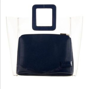 Staud Shirley clear PVC blue bag